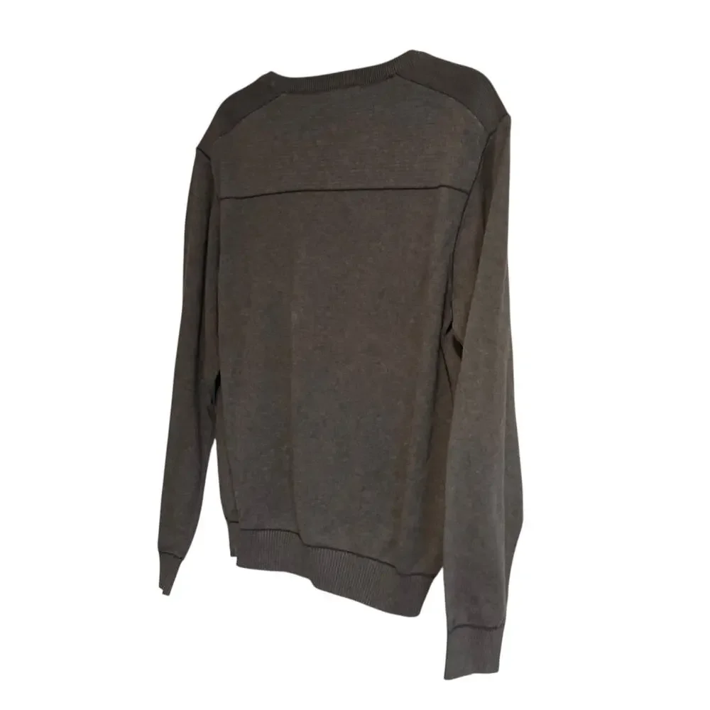 NWT Cutter Buck Gray Sweater Mens Sz Small Broadview Crew Cotton Office Casual